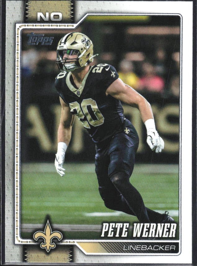 2026 Topps Flagship Football Pete Werner #44 – framsida