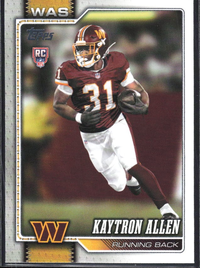 2026 Topps Flagship Football Kaytron Allen RC #315 – framsida