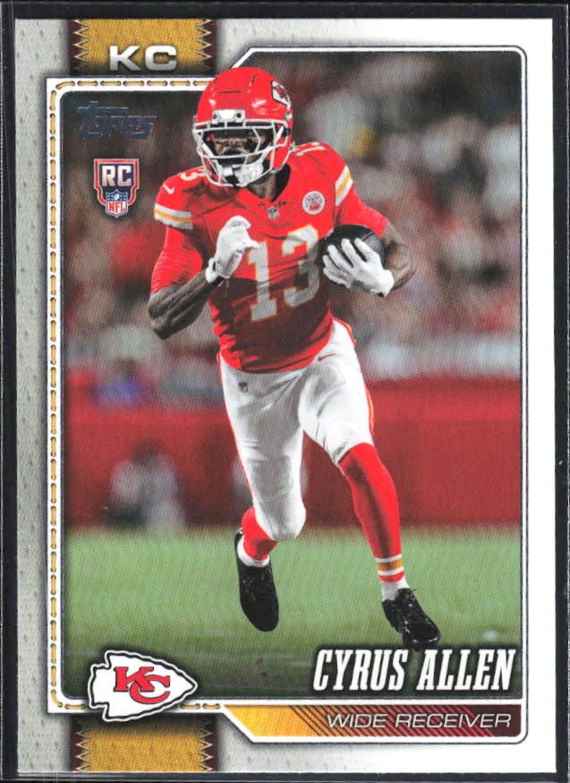2026 Topps Flagship Football Cyrus Allen RC #382 – framsida