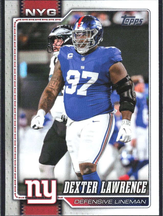 2026 Topps Flagship Football Dexter Lawrence #155 – framsida