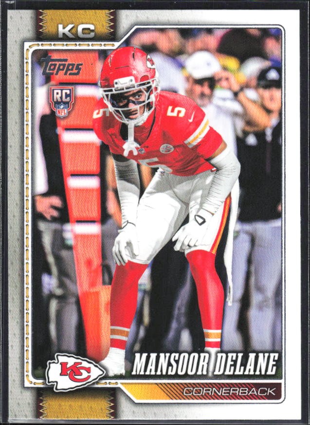 2026 Topps Flagship Football Mansoor Delane RC #348 – framsida