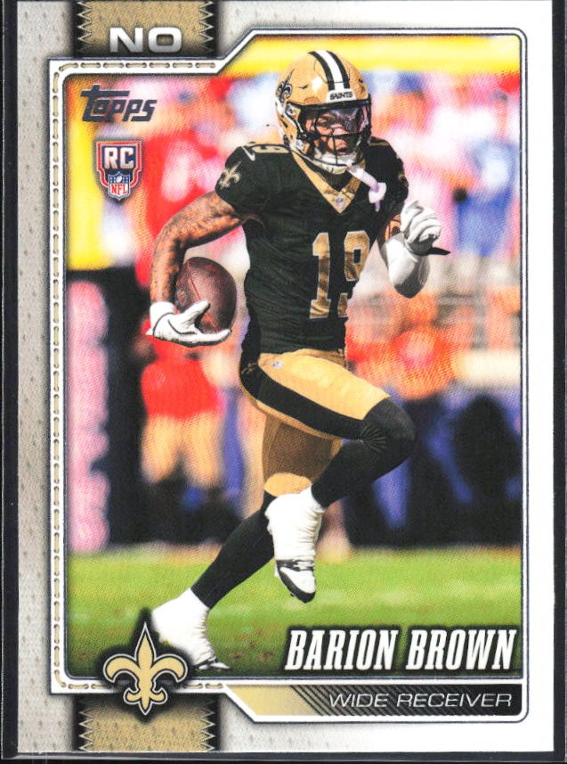 2026 Topps Flagship Football Barion Brown RC #386 – framsida