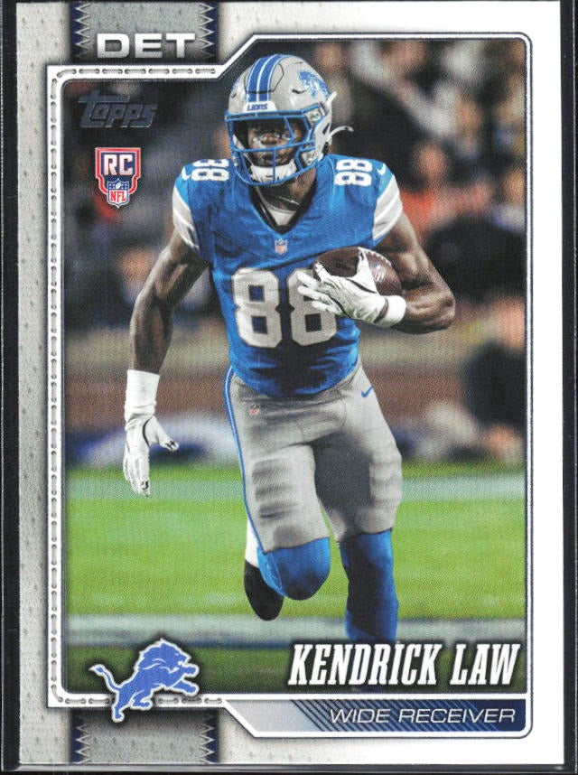 2026 Topps Flagship Football Kendrick Law RC #374 – framsida