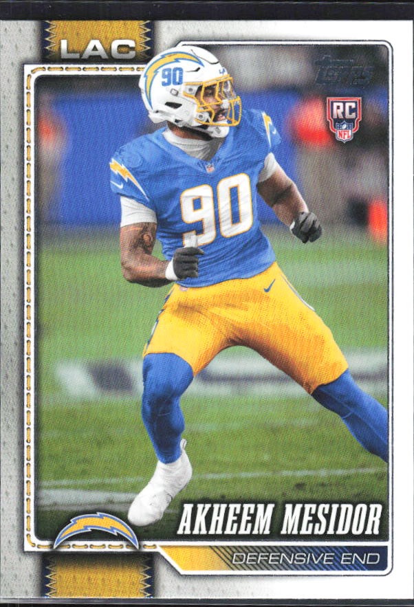 2026 Topps Flagship Football Akheem Mesidor RC #345 – framsida