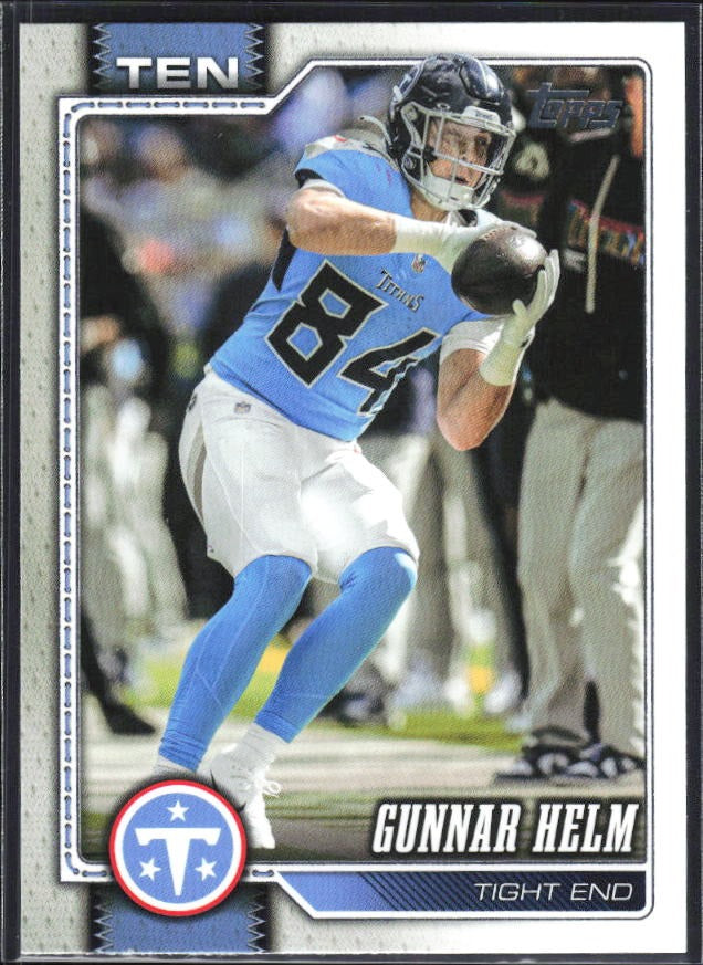2026 Topps Flagship Football Gunnar Helm #255 – framsida