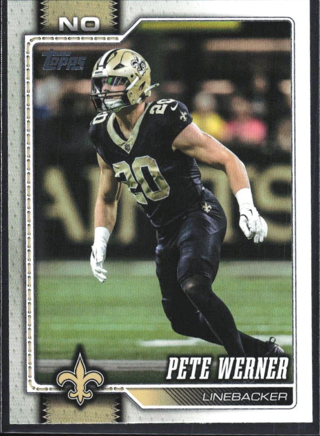 2026 Topps Flagship Football Pete Werner #44 – framsida