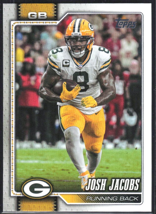 2026 Topps Flagship Football Josh Jacobs #77 – framsida