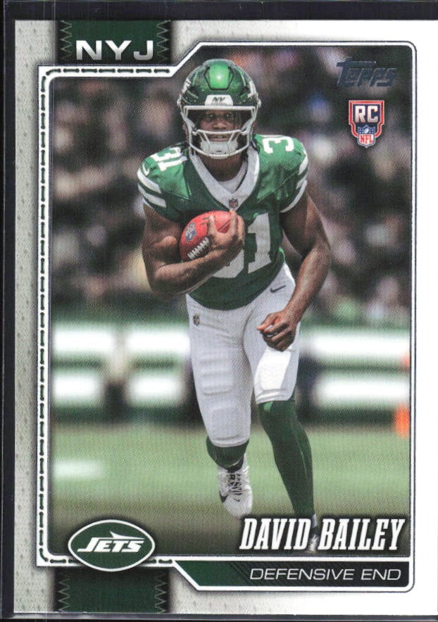 2026 Topps Flagship Football David Bailey RC #343 – framsida