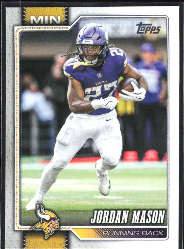 2026 Topps Flagship Football Jordan Mason #130 – framsida