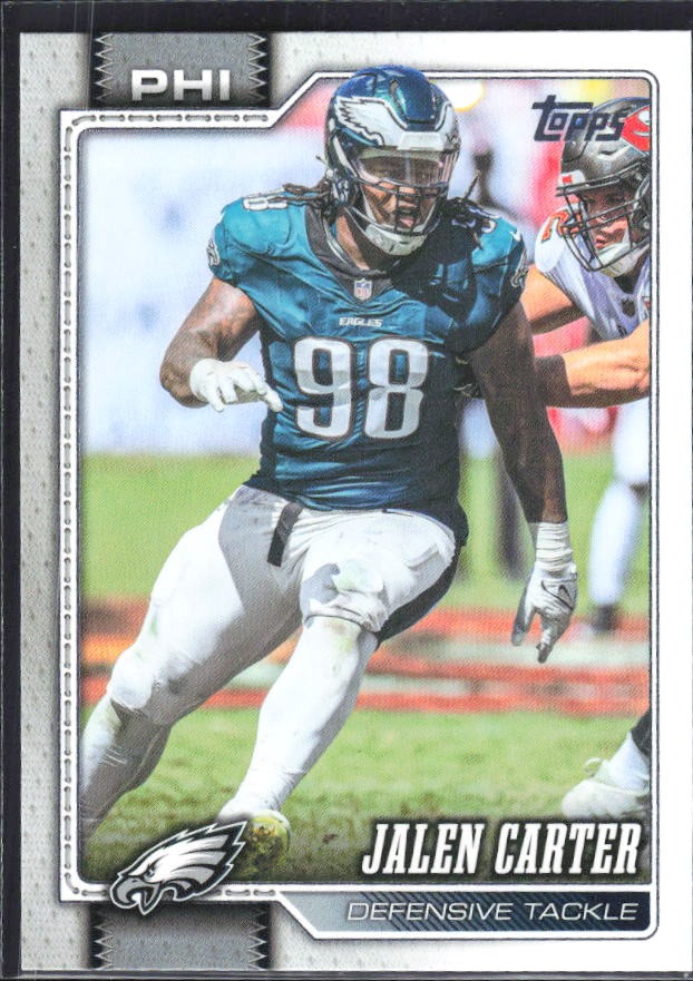 2026 Topps Flagship Football Jalen Carter #65 – framsida