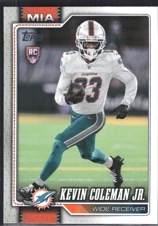 2026 Topps Flagship Football Kevin Coleman Jr. RC #337 – framsida