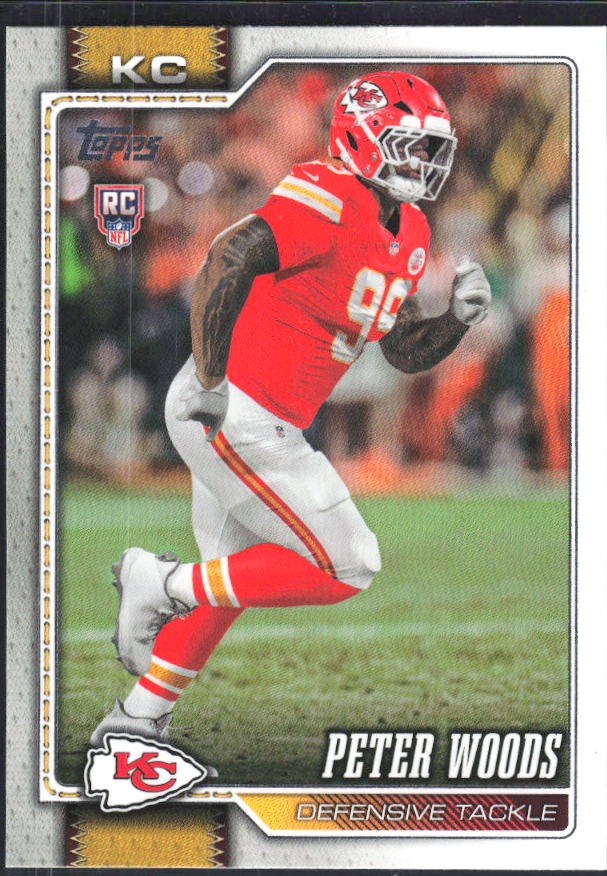 2026 Topps Flagship Football Peter Woods RC #342 – framsida
