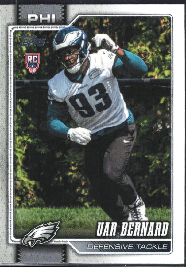 2026 Topps Flagship Football Uar Bernard RC #400 – framsida