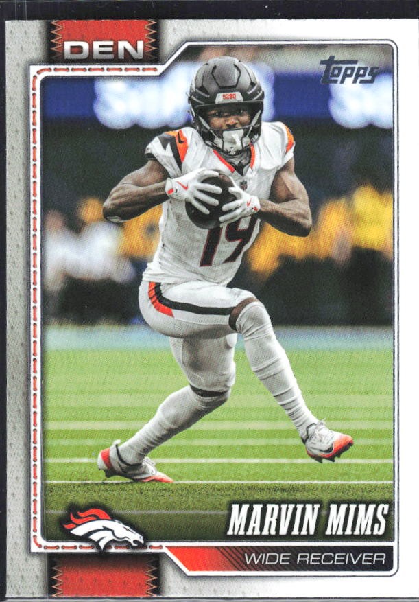 2026 Topps Flagship Football Marvin Mims #63 – framsida