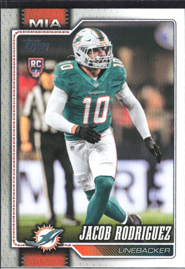 2026 Topps Flagship Football Jacob Rodriguez RC #378 – framsida