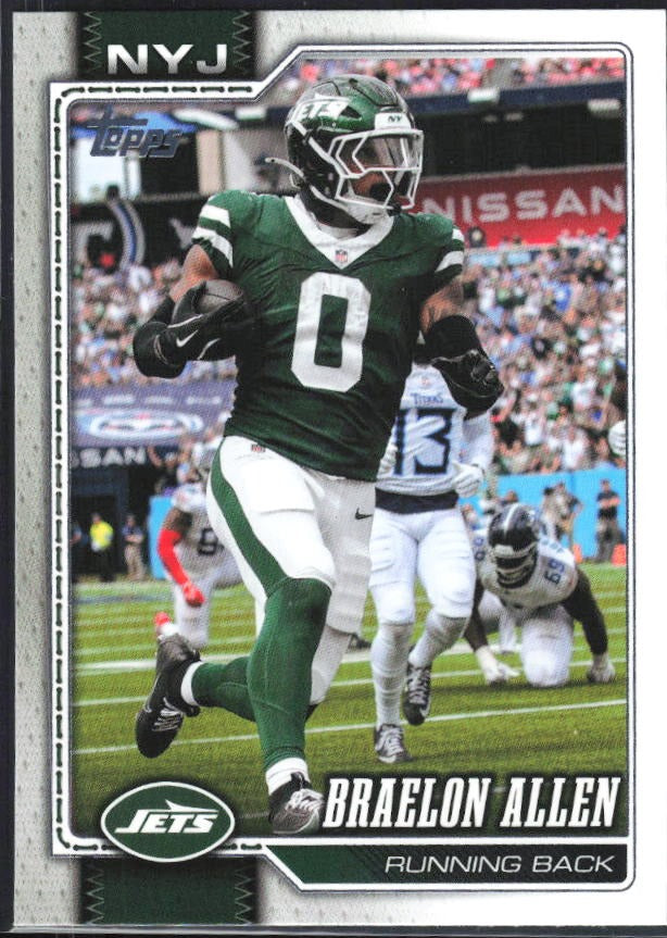 2026 Topps Flagship Football Braelon Allen #160 – framsida
