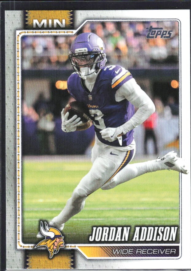 2026 Topps Flagship Football Jordan Addison #132 – framsida