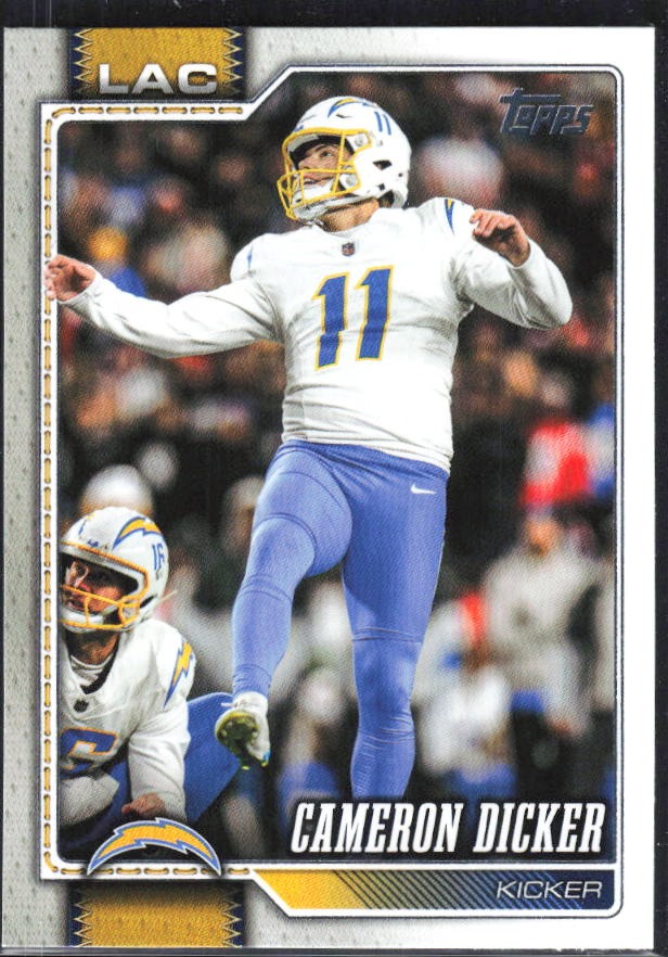2026 Topps Flagship Football Cameron Dicker #112 – framsida