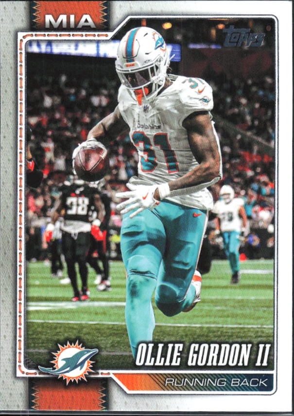 2026 Topps Flagship Football Ollie Gordon II #124 – framsida