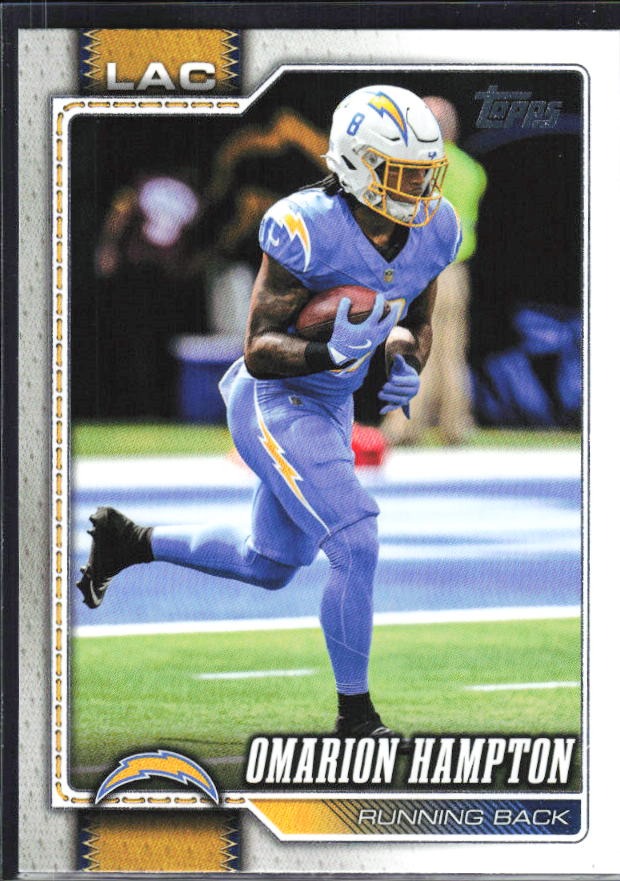 2026 Topps Flagship Football Omarion Hampton #107 – framsida