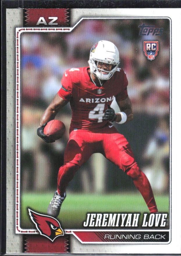 2026 Topps Flagship Football Jeremiyah Love RC #309 – framsida