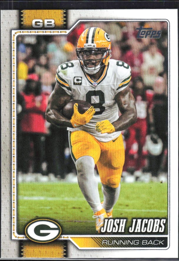2026 Topps Flagship Football Josh Jacobs #77 – framsida