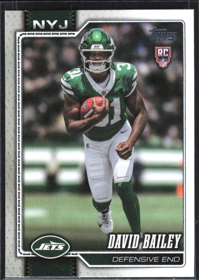 2026 Topps Flagship Football David Bailey RC #343 – framsida
