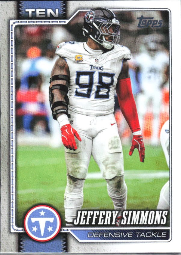 2026 Topps Flagship Football Jeffery Simmons #257 – framsida