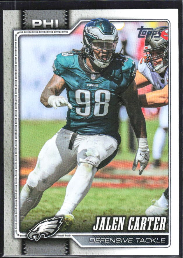 2026 Topps Flagship Football Jalen Carter #65 – framsida