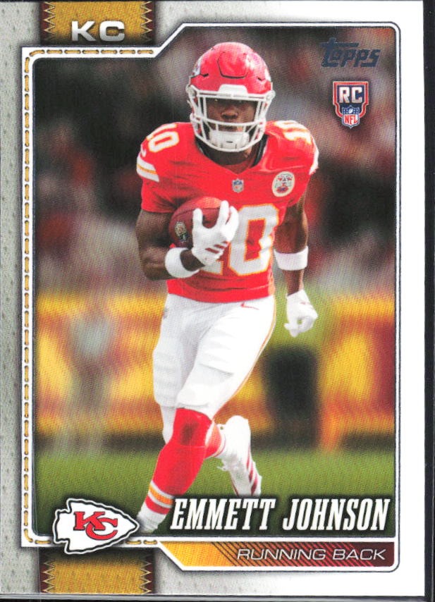 2026 Topps Flagship Football Emmett Johnson RC #313 – framsida