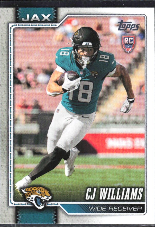 2026 Topps Flagship Football C.J. Williams RC #394 – framsida