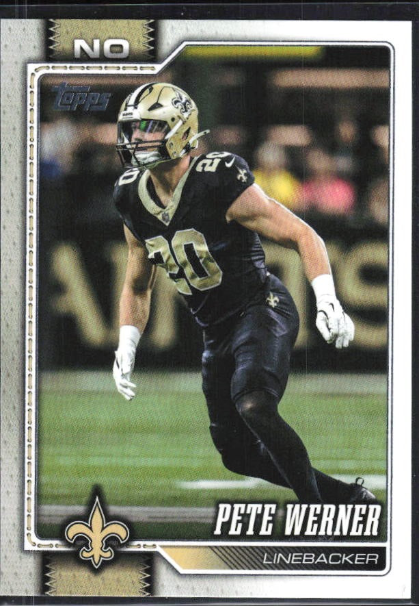 2026 Topps Flagship Football Pete Werner #44 – framsida