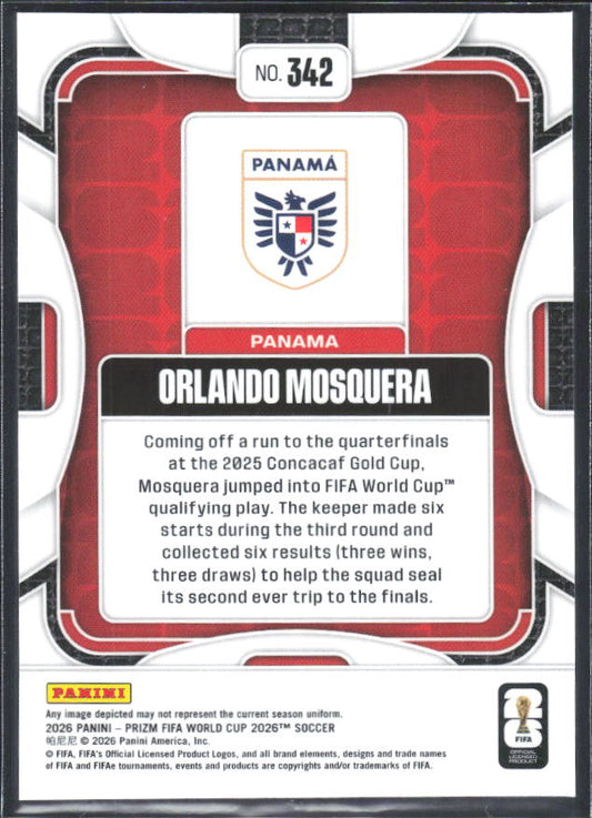 Orlando Mosquera 2026 Prizm World Cup Base baksida SKU 10700