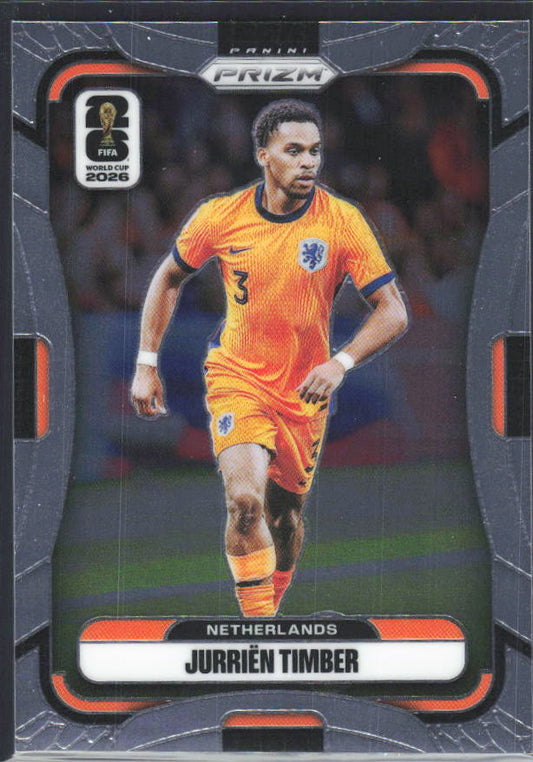 Jurrien Timber 2026 Prizm World Cup Base framsida SKU 10705