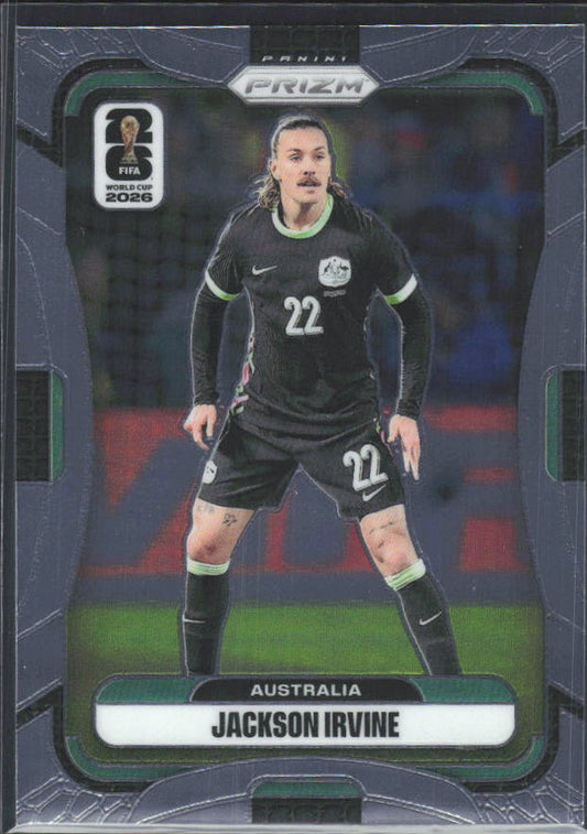 Jackson Irvine 2026 Prizm World Cup Base framsida SKU 10718