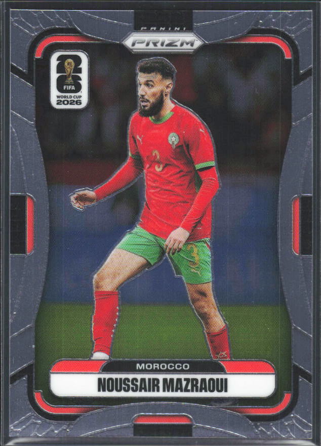 Noussair Mazraoui 2026 Prizm World Cup Base framsida SKU 10728