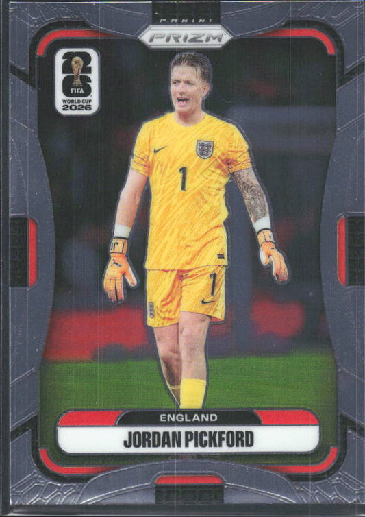 Jordan Pickford 2026 Prizm World Cup Base framsida SKU 10755