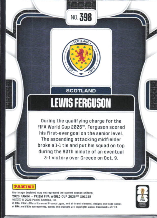 Lewis Ferguson 2026 Prizm World Cup Base baksida SKU 10797