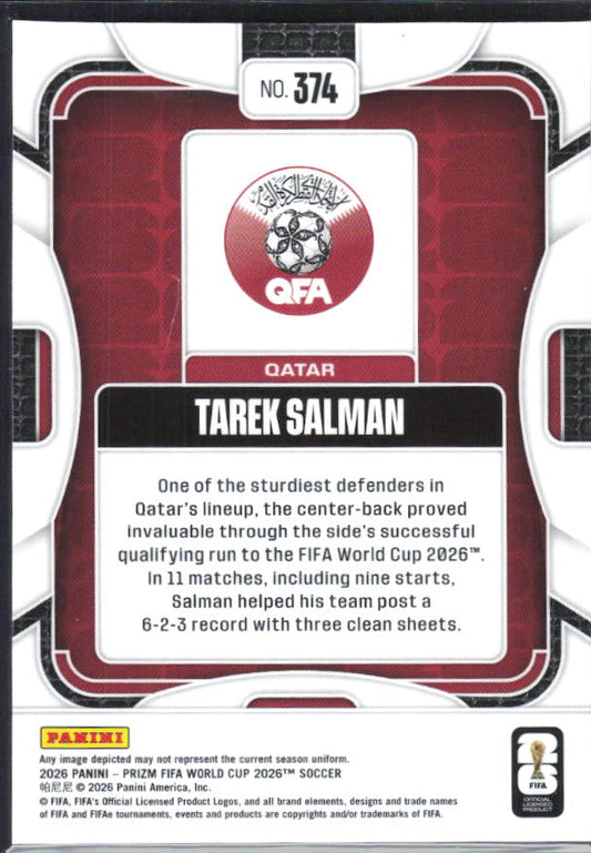 Tarek Salman 2026 Prizm World Cup Base baksida SKU 10802