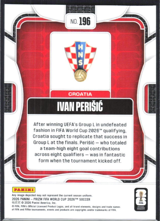 Ivan Perisic 2026 Prizm World Cup Base baksida SKU 10809