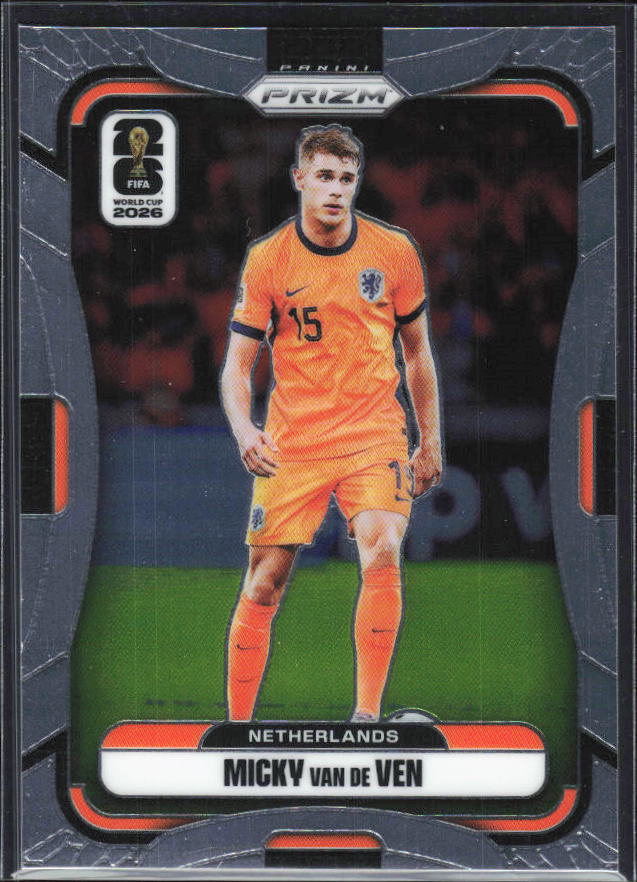 Micky van de Ven 2026 Prizm World Cup Base framsida SKU 10815