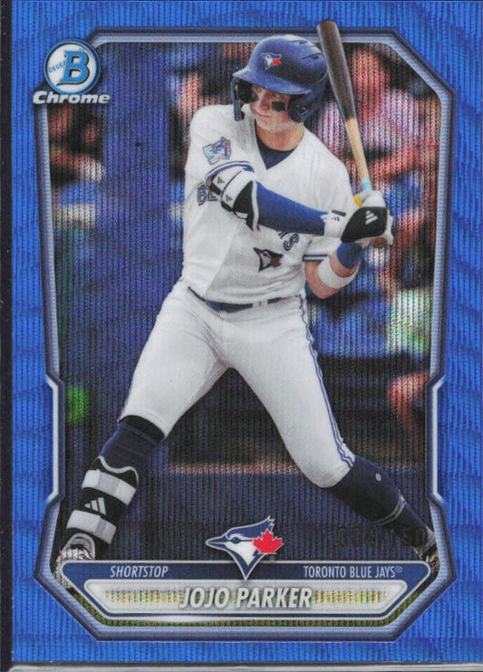 JoJo Parker 2026 Bowman Chrome #BCP-164 Blue Wave /150 – framsida
