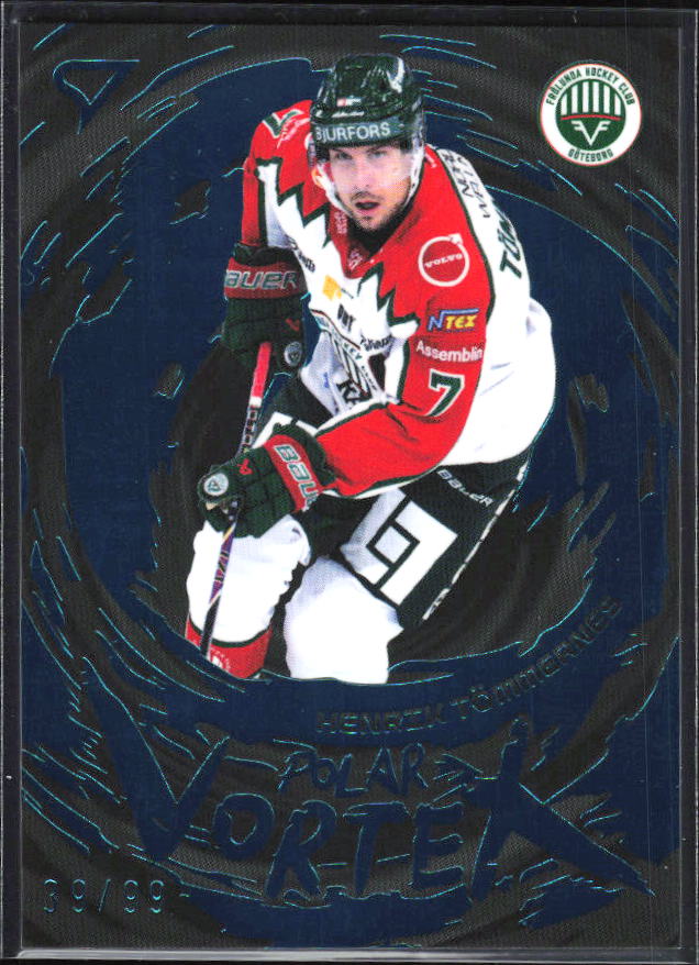 2025-26 SportZoo SHL S1 #PV-09 Henrik Tömmernes Polar Vortex Steel Blue 39/99 – framsida