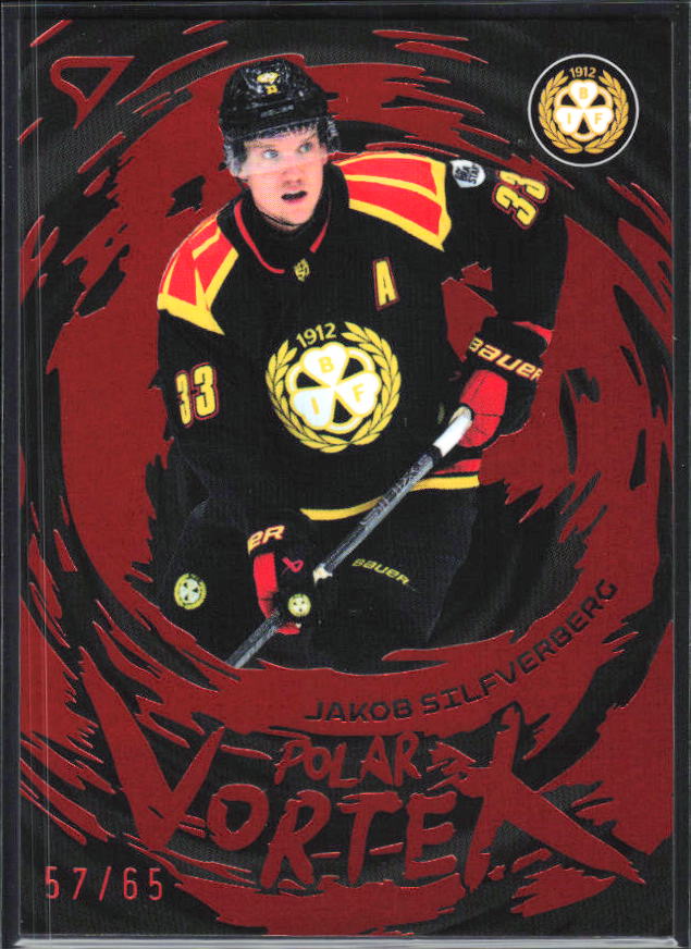 2025-26 SportZoo SHL S1 #PV-08 Jakob Silfverberg Polar Vortex Coral Copper 57/65 – framsida