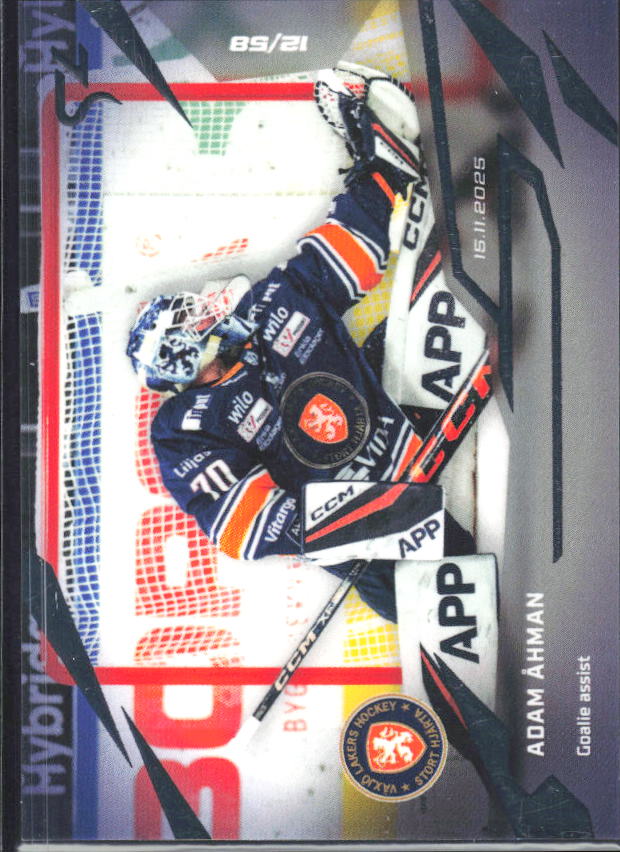2025-26 SportZoo SHL LIVE #L-12 Adam Åhman 12/58 – framsida