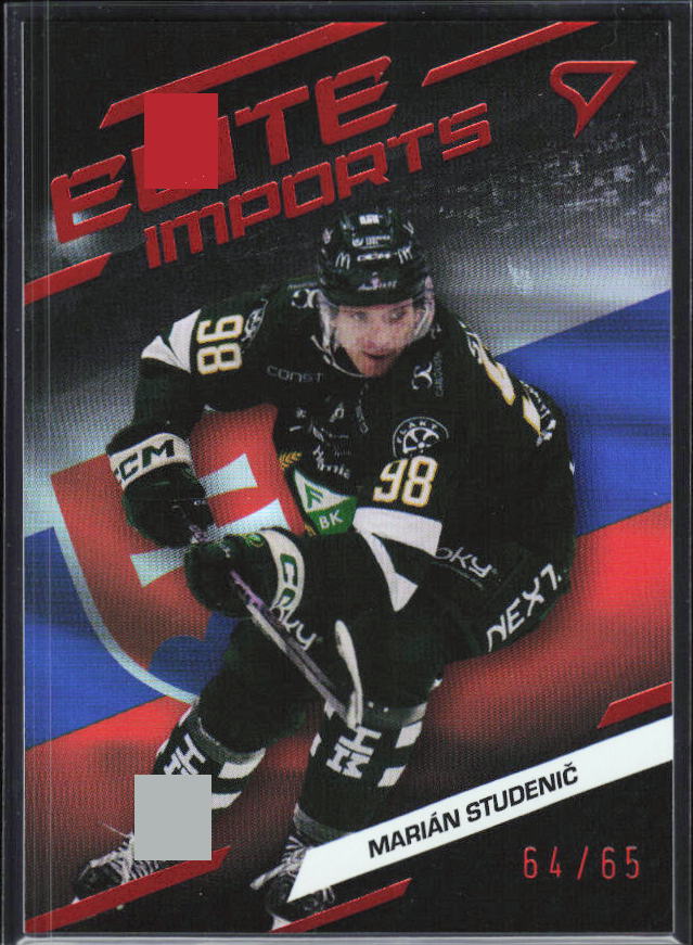 2025-26 SportZoo SHL S1 #EI-12 Marián Studenič Elite Imports Light Copper 64/65 – framsida