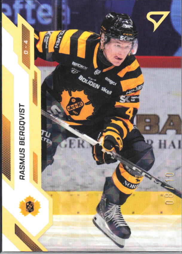 2025-26 SportZoo SHL S1 #056 Rasmus Bergqvist Blonde Gold 08/10 – framsida