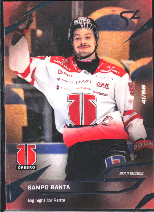 2025-26 SportZoo SHL LIVE #L-15 Sampo Ranta 41/56 – framsida