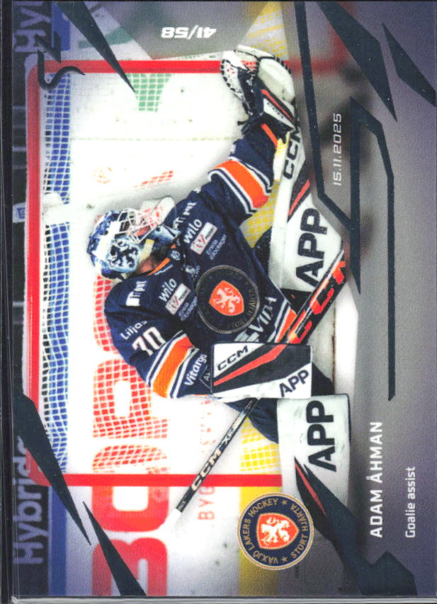 2025-26 SportZoo SHL LIVE #L-12 Adam Åhman 41/58 – framsida
