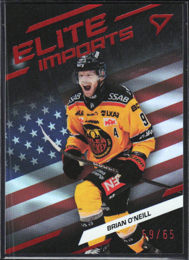 2025-26 SportZoo SHL S1 #EI-03 Brian O'Neill Elite Imports Light Copper 59/65 – framsida